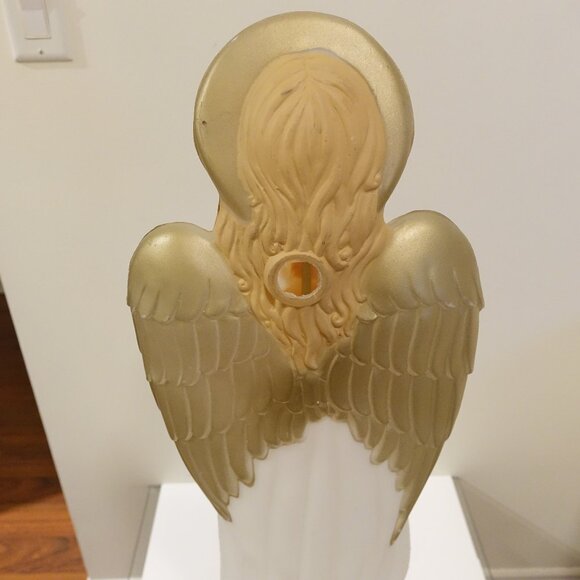 Vintage TPI 34" Large Blow Molded Christmas Angel with Horn Nativity Lamp - Picture 10 of 12